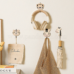 4 настенная вешалка-крючок для животных из дерева&nbsp;AJEW-WH0609-379