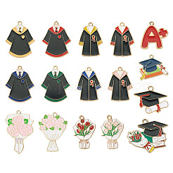 16 шт. 16 стиля подвески из эмалевого сплава на тему выпускного сезона&nbsp;ENAM-TA0002-70