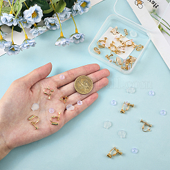 Латунные клипсы серьги выводы&nbsp;KK-BBC0021-50G