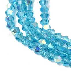 Ab цветные прозрачные стеклянные бусины пряди&nbsp;GLAA-G127-01C