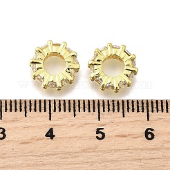 Латунные микропаве из прозрачного кубического циркония&nbsp;KK-K300-02D-G