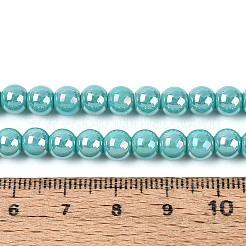 Гальванические непрозрачные стеклянные бусины&nbsp;GLAA-T032-P6mm-AB24