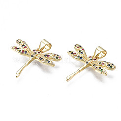 Латунные микро проложить кубического циркония подвески&nbsp;ZIRC-N039-186B-NF