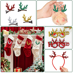 80 шт. 4-цветные рождественские украшения из искусственной кожи&nbsp;DIY-GF0012-50