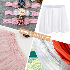 20 м полиэстеровая эластичная кружевная лента с оборками&nbsp;OCOR-GF0003-37F