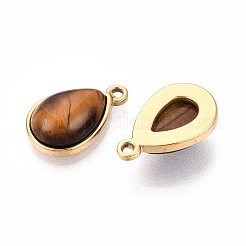 Подвески-капли из натурального тигрового глаза&nbsp;STAS-N109-210B-G