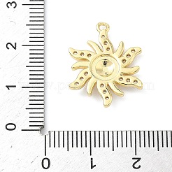 Латунные микропаве прозрачные подвески с фианитом&nbsp;KK-G548-01B-G