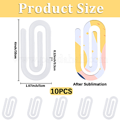 10 шт. сублимационные пустые термоакриловые скрепки&nbsp;AJEW-CP0006-83C