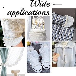 Плиссированная шифоновая цветочная кружевная отделка&nbsp;SRIB-NB0001-08