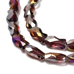 Стеклянные бусины с гальваническим покрытием &nbsp;EGLA-P066-01A-AB13