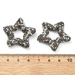 Звездообразные полимерные глиняные бусины со стразами&nbsp;CLAY-NH0001-06A