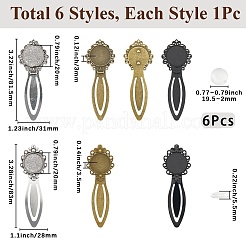 6 шт. 6 стиля закладки из сплава кабошон&nbsp;FIND-SC0015-30