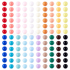 252шт 14 цвета непрозрачные акриловые бусины&nbsp;SACR-TA0001-49