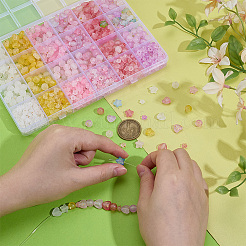 1410 шт. 24-х цветные матовые прозрачные акриловые бусины&nbsp;OACR-PH0004-74B