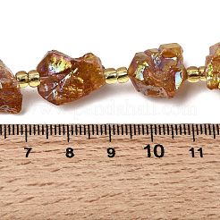 Гальванизированные нити из необработанных натуральных аметистов&nbsp;G-Z131-J02-05