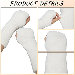 1 пара теплых перчаток без пальцев из акрилового волокна&nbsp;AJEW-CY0002-23B