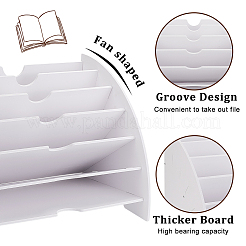 Веерообразный пластиковый настольный книжный шкаф держатели для папок-файлов&nbsp;ODIS-WH0001-71