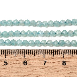 Природных амазонит бисер нитей&nbsp;G-F509-25-3mm