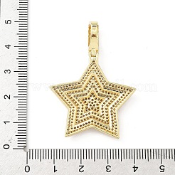 Латунные микропаве прозрачные подвески с фианитом&nbsp;KK-B141-42G-01