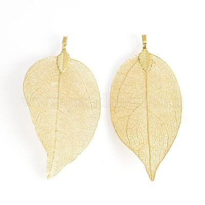 Гальванизированные натуральные листовые большие подвески IFIN-Q119-03E-1