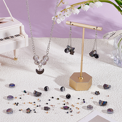 530шт гальванические прозрачные стеклянные бусины GLAA-NB0001-86-1