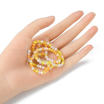 Стеклянные бусины с гальваническим покрытием &nbsp;EGLA-yw0002-C04-1