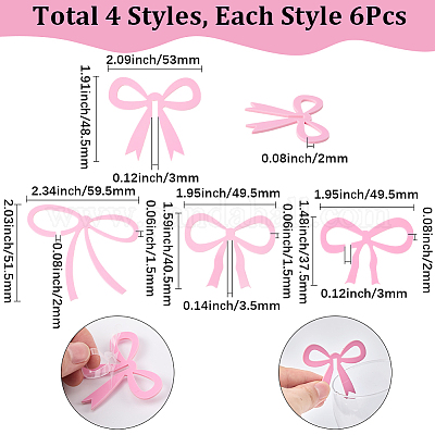 24 шт. 4 стиля акриловых подвесок для бокалов вина&nbsp;AJEW-SC0031-69-1