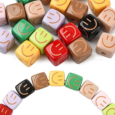 20 шт. непрозрачные акриловые бусины для выпечки&nbsp;OACR-YW0004-29-1