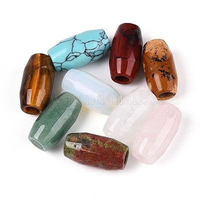 Европейские бусины из натуральных и синтетических камней G-T142-68-1