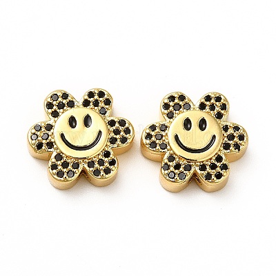 Стойки обшивки латунь кубического циркония бусы KK-M232-01G-B-1