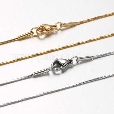 Ожерелья из змеиных цепей из нержавеющей стали 304 STAS-F094-24-1