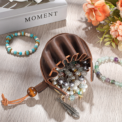 Кошельки для монет из коровьей кожи с завязками&nbsp;AJEW-WH20049-45B-1