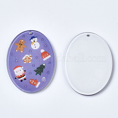 Прозрачные акриловые подвески с принтом&nbsp;KY-S163-330-1