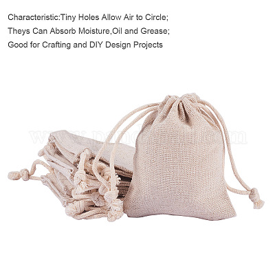 Drawstring мешки хлопка упаковка мешочки ABAG-PH0002-18-1