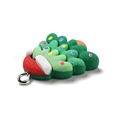 Рождественские подвески из непрозрачной смолы RESI-G043-B03-1