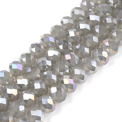 Стеклянные бусины с гальваническим покрытием  EGLA-A044-J8mm-B10-1