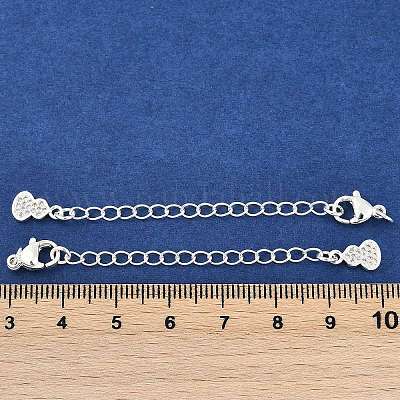 Латунные микро-паве кубические цирконии заканчиваются цепочками&nbsp;LS-KK-U043-05S-1