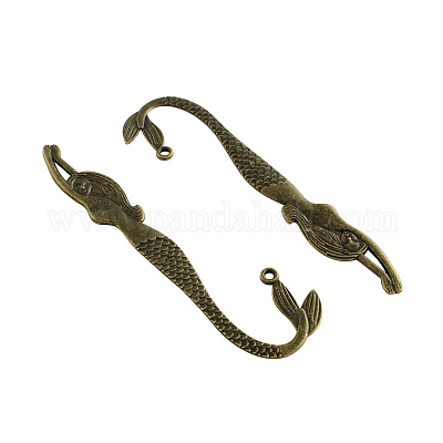 Тибетский стиль русалка сплава закладки&nbsp;TIBE-Q035-038AB-NR-1