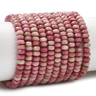 Природные родонит бисер нитей&nbsp;G-G343-A01-2x4mm-1