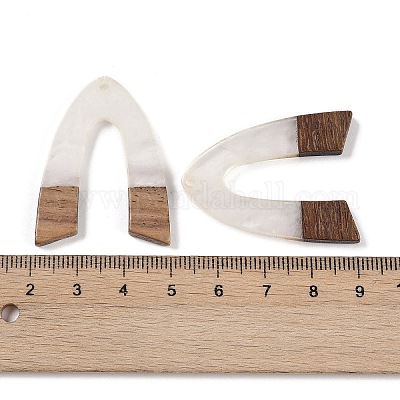 Подвески из смолы и дерева&nbsp;WOOD-F015-16H-1