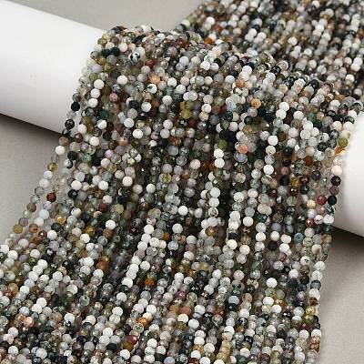 Природные моховой агат бисер нитей&nbsp;LS-G-RM2025-A33-3mm-1