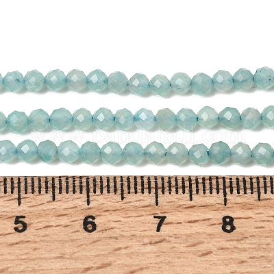 Природных амазонит бисер нитей&nbsp;G-F509-25-3mm-1