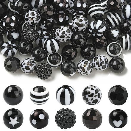 100 шт. Непрозрачные акриловые бусины OACR-CJ0002-50-1