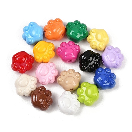 Непрозрачные и окрашенные распылением акриловые бусины OACR-G048-03-1