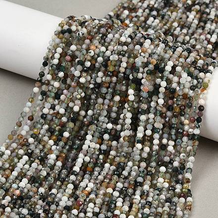 Природные моховой агат бисер нитей&nbsp;LS-G-RM2025-A33-3mm-1