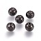 Brass Enamel Beads, Long-Lasting Plated, Basketball, Gunmetal, 9mm, Hole: 2.2mm
