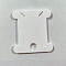Plastic Thread Winding Boards, Floss Bobbins, for Cross-Stitch, Embroidery, Sewing Craft, White, 38x35x1mm
