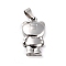 Non-Tarnish 304 Stainless Steel Pendant, Bear, Stainless Steel Color, 30x16x4mm, Hole: 3.5x8mm