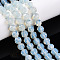 Opalite Beads Strands, Faceted, Star Cut Round Beads, 7~8x6~7.5x6~7.5mm, Hole: 1mm, about 48~49pcs/strand, 14.17~15.35''(36~39cm)