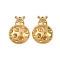 304 Stainless Steel Pendant Rhinestone Settings, Ladybird Charms, Golden, Fit for 2mm and 4mm Rhinestone, 30.5x21.5x5.5mm, Hole: 1.6mm
